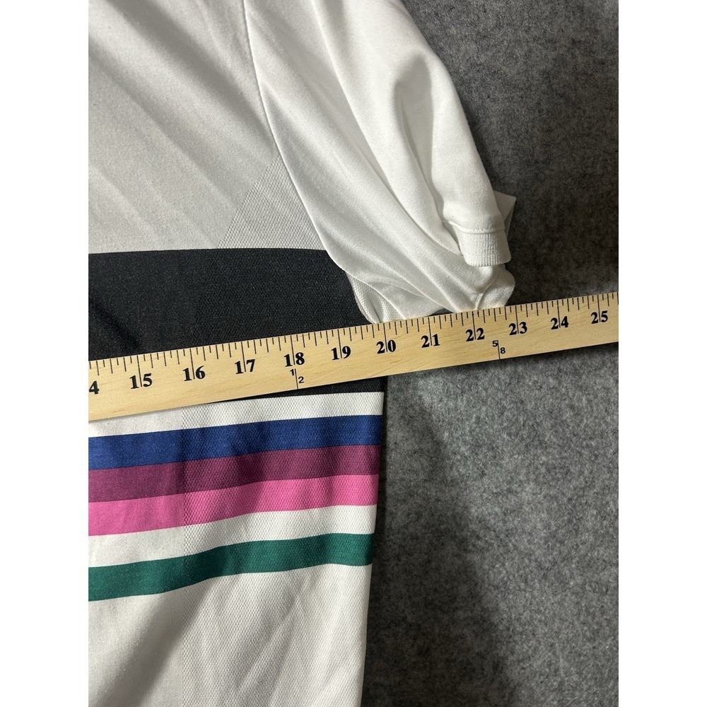 NikeCourt Dri-FIT Men's Polo Shirt Large Retro 90s Multicolor Stripe Tennis - Picture 4 of 7